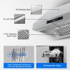 30 inch Under Cabinet Range Hood 900CFM Stainless Steel 9 Speed Gesture&Touch Control