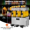 VEVOR Commercial Slushy Machine, 36L/9.6Gal Stainless-Steel Margarita Smoothie Frozen Drink Maker, 535W