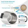 VEVOR 4L Water Distiller 1.5L/H Distilled Water Maker Dual Temp/Time Setting, and Glass Container, Silver, 1750W