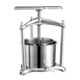 VEVOR Fruit Wine Press, Commercial Grade, 1.6 Gallon / 6L, 2 Stainless Steel Barrels, Manual Juice Maker