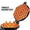 VEVOR Commercial Bubble Waffle Maker; 1400W Egg Bubble Puff Iron, 180-degree Rotatable 2 Pans & 2 Wooden Handles