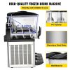 VEVOR Stainless-Steel Commercial Slushy Machine, 3-each (15L) Tanks, Margarita Maker, Frozen Drink Machine, 1200W