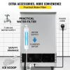 VEVOR 110V Commercial Ice Maker Machine 120-130Lbs/24H, 33LBS Storage Capacity Stainless Steel Commercial Ice Machine