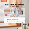 VEVOR Fruit Wine Press, Commercial Grade, 1.6 Gallon / 6L, 2 Stainless Steel Barrels, Manual Juice Maker