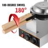 VEVOR Commercial Bubble Waffle Maker; 1400W Egg Bubble Puff Iron, 180-degree Rotatable 2 Pans & 2 Wooden Handles