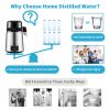 VEVOR 4L Water Distiller 1.5L/H Distilled Water Maker Dual Temp/Time Setting, and Glass Container, Silver, 1750W