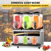 VEVOR Stainless-Steel Commercial Slushy Machine, 3-each (15L) Tanks, Margarita Maker, Frozen Drink Machine, 1200W