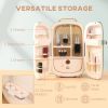 Portable Skincare Fridge with LED Display, 12L Mini Fridge for Beauty, Makeup and Cosmetics, Small Refrigerator Cooler for Bedroom, Home Office