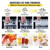 VEVOR 110V Commercial Ice Maker Machine 120-130Lbs/24H, 33LBS Storage Capacity Stainless Steel Commercial Ice Machine
