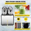 VEVOR Commercial Slushy Machine, 3L 2-Tank Slush Drink Maker, Frozen Drink Machine with Temperature Control, 340W