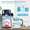 VEVOR 4L Water Distiller 1.5L/H Distilled Water Maker Dual Temp/Time Setting, and Glass Container, Silver, 1750W