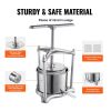 VEVOR Fruit Wine Press, Commercial Grade, 1.6 Gallon / 6L, 2 Stainless Steel Barrels, Manual Juice Maker