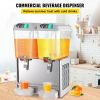 VEVOR Commercial Beverage Dispenser, 9.5 Gallon (36L), a 2-Tank Commercial Juice Dispenser, 18 Liters Per Tank, 110V, 300W