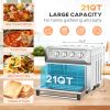 Air Fryer Toaster Oven, 21QT 7-In-1 Convection Oven Countertop, Warm, Broil, Toast, Bake and Air Fry, 4 Accessories Included, 1800W