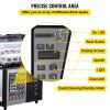VEVOR Commercial Slushy Machine, 3L 2-Tank Slush Drink Maker, Frozen Drink Machine with Temperature Control, 340W