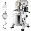 VEVOR Commercial Food Mixer, 15Qt, 850W, 3 Speeds Adjustable 113/184/341 RPM, Heavy Duty 110V with Stainless Steel Bowl