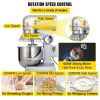 VEVOR Commercial Food Mixer 15Qt 600W, 3 Speeds Adjustable 110/178/390 RPM Heavy Duty 110V with Stainless Steel Bowl