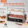 VEVOR Commercial Grade Hot Dog Roller 5 Rollers 12 Hot Dogs Capacity