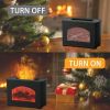 Flame Humidifier Essential Oil Diffuser With Fireplace Light For Bedroom, Fireplace Simulation Humidifier