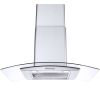 30" Wall Mount Range Hood 450CFM Tempered Glass Vented 3-Speed Fan w/LEDs