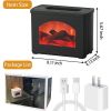 Flame Humidifier Essential Oil Diffuser With Fireplace Light For Bedroom, Fireplace Simulation Humidifier