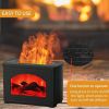 Flame Humidifier Essential Oil Diffuser With Fireplace Light For Bedroom, Fireplace Simulation Humidifier