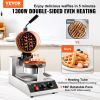 VEVOR Commerical Round Waffle Maker, 1300W, Rotatable Non-Stick Waffle Iron, 120V