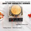 VEVOR Commerical Round Waffle Maker, 1300W, Rotatable Non-Stick Waffle Iron, 120V