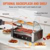 VEVOR Commercial Grade Hot Dog Roller, 7 Rollers, 18 Hot Dogs Capacity, 1050W Stainless Sausage Grill Cooker Machine with Dual Temp Control