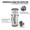 VEVOR Commercial Coffee Urn 65 Cup Stainless Steel Coffee Dispenser Fast Brew 1500W