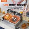 VEVOR Commercial Electric Deep Fryer 9.1Qt Countertop Deep Fryer Dual Detachable Tanks 1500W ea.