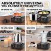Black Hookah Coal Burner for Hookah Cubes 500W with grid BLACK HEAT Hookah Charcoal Burner Electric for Shisha Durable 304 Steel Coil