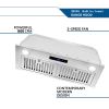 Range Hood Insert 30 inch,Stainless Steel Kitchen Vent Hood 600CFM,Built-in Kitchen Stove Hood w/Front Touch Control and Front LED Lights