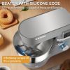 VEVOR Commercial Stand Mixer, 660W Electric Dough Mixer with 6 Speeds LCD Screen Timing, Tilt-Head Food Mixer with 5.8 Qt Stainless Steel Bowl