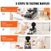VEVOR Commerical Round Waffle Maker, 1300W, Rotatable Non-Stick Waffle Iron, 120V