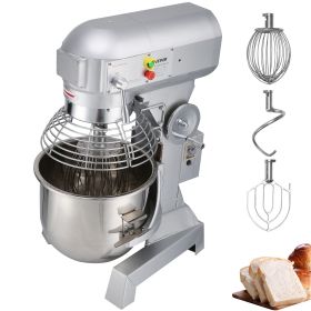 VEVOR Commercial Food Mixer 30Qt 1100W 3 Speeds Adjustable 105/180/408RPM Heavy-Duty 110V Stainless-Steel Bowl