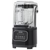 VEVOR Commercial Blender with Shield, Countertop Black Blender, 68 oz Glass Jar Blender Combo, 9 Speed & 5 Functions