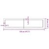 Bathroom Countertop Light Brown 47.2"x11.8"x(0.8"-1.6") Treated Solid Wood