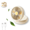 Table Fan, Rechargeable Remote Control Fan With Auto Oscillation 90 Foldable Ultra Quiet 4 Speeds Wind, Portable Air Circulator Fan,Hang Hook