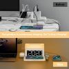 Digital LED Alarm Clock For Bedrooms Fast Wireless Charger Station For Phone Earphones Smartwatch Detachable Portable Colorful Big Night Light USB Cha