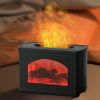 Flame Humidifier Essential Oil Diffuser With Fireplace Light For Bedroom, Fireplace Simulation Humidifier