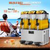 VEVOR Commercial Slushy Machine, 36L/9.6Gal Stainless-Steel Margarita Smoothie Frozen Drink Maker, 535W