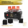 Black Hookah Coal Burner for Hookah Cubes 500W with grid BLACK HEAT Hookah Charcoal Burner Electric for Shisha Durable 304 Steel Coil
