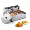 VEVOR Commercial Electric Deep Fryer 9.1Qt Countertop Deep Fryer Dual Detachable Tanks 1500W ea.