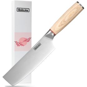Vegetable Cleaver - Japanese Cleaver 6.5 Inch Chopping Knife High Carbon Stainless Steel Knives with Wooden Handle 6.5 Inch Cleaver Knife (Option: Vegetable Knife)