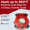 PSP005Cr Double Temperature Control Red Pizza Machine 1200W Portable Pizza Machine 12 inch Electric pizza oven 450¬∞C
