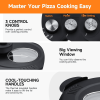 PSQL25RB 1600W Portable Pizza Machine 16 inch Electric Pizza Oven 420 Pizza oven 4 minute Pizza Knob Control Control