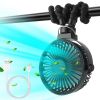 Portable Baby Stroller Fan Rechargeable Handheld Fan with Flexible Tripod Clip On Desktop Hanging Fan 3 Gear Speed with Tilt Head
