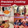 PSP005Cr Double Temperature Control Red Pizza Machine 1200W Portable Pizza Machine 12 inch Electric pizza oven 450¬∞C