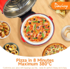PSQL25RB 1600W Portable Pizza Machine 16 inch Electric Pizza Oven 420 Pizza oven 4 minute Pizza Knob Control Control